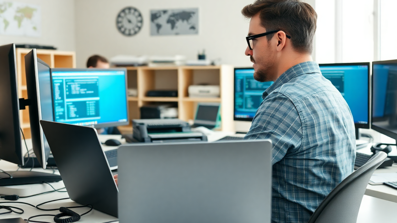 IT-manager bekijkt rapportages van HP Sure Click Enterprise